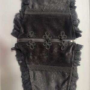 Killstar Black Lace Corset Top with Moon Label